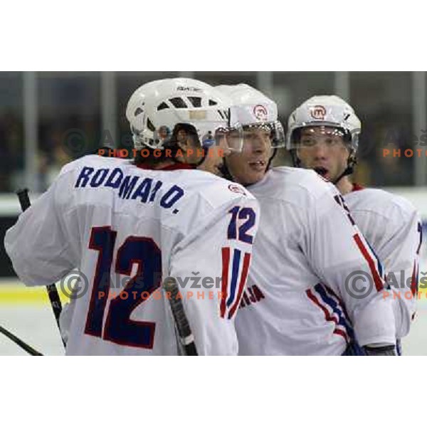 David Rodman and Muric at match Slovenia- Romania at World Championship Division 1 group B in Ljubljana.Photo by Ales Fevzer 