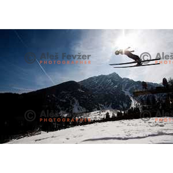 Action during individual Large Hill FIS Ski Jumping World Cup Event in Planica, Slovenia on March 21, 2014.