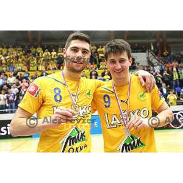 Blaz Janc and David Razgor in the Final of Slovenian Cup, played in Golovec Hall, Celje, Slovenia on March 2, 2014