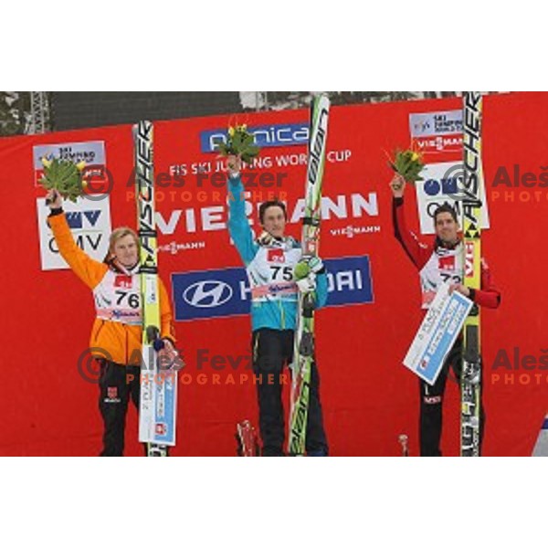 Peter Prevc of Slovenia, second place overall World Cup 2013/2014 season and winner of Large Hill Ski jumping event in Planica, Slovenia on March 23,2014
