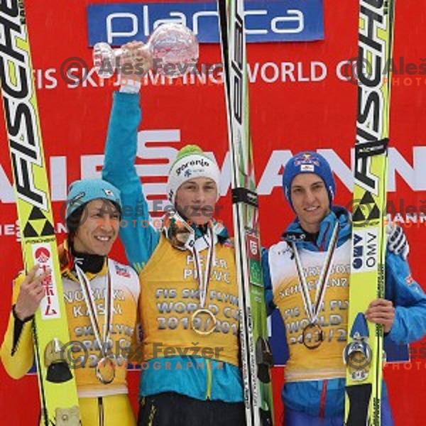Peter Prevc of Slovenia, second place overall World Cup 2013/2014 season and winner of Large Hill Ski jumping event in Planica, Slovenia on March 23,2014
