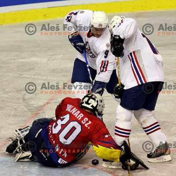 Razingar and Jan at match Slovenia- Romania at World Championship Division 1 group B in Ljubljana.Photo by Ales Fevzer 