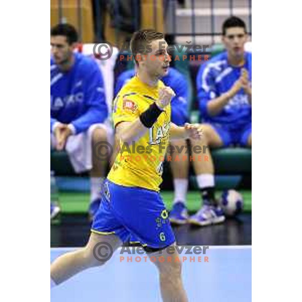 of Celje PL in action during handball match Celje Pivovarna Lasko-Flensburg in eight-final of EHF Men