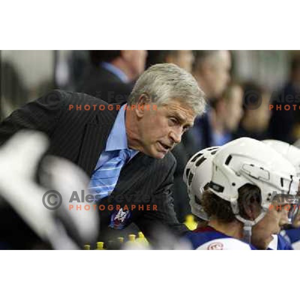 Ted Sator at match Slovenia- Hungary at World Championship Division 1 group B in Ljubljana.Photo by Ales Fevzer 