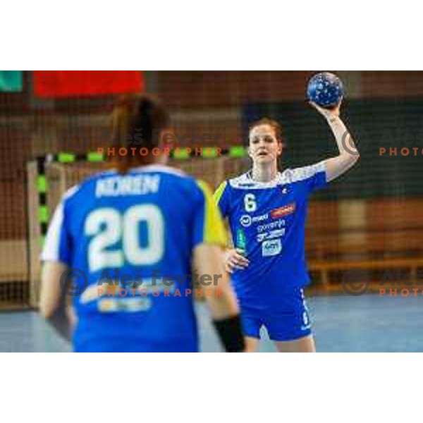 Ana Gros of Slovenia during handball match between Slovenia and Switzerland in qualification for EHF Euro Hungary - Croatia 2014 played in Kodeljevo Hall, Ljubljana, Slovenia on March 30, 2014
