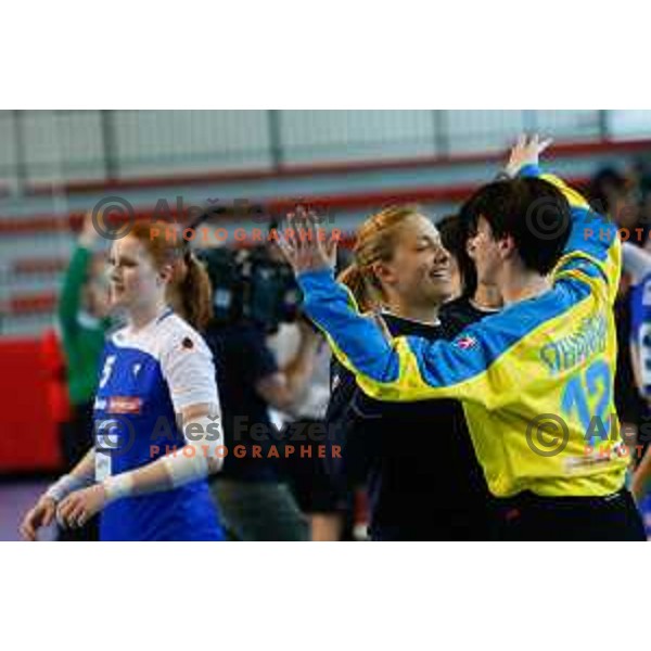 Team of Slovenia during handball match between Slovenia and Switzerland in qualification for EHF Euro Hungary - Croatia 2014 played in Kodeljevo Hall, Ljubljana, Slovenia on March 30, 2014