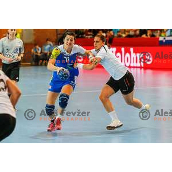 Maja Son of Slovenia during handball match between Slovenia and Switzerland in qualification for EHF Euro Hungary - Croatia 2014 played in Kodeljevo Hall, Ljubljana, Slovenia on March 30, 2014