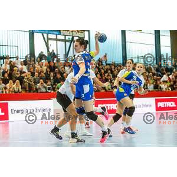 Teja Ferfolja of Slovenia during handball match between Slovenia and Switzerland in qualification for EHF Euro Hungary - Croatia 2014 played in Kodeljevo Hall, Ljubljana, Slovenia on March 30, 2014