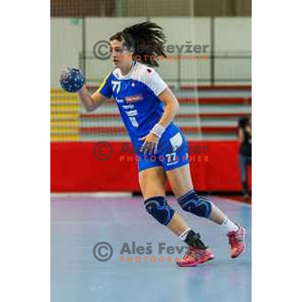 Maja Son of Slovenia during handball match between Slovenia and Switzerland in qualification for EHF Euro Hungary - Croatia 2014 played in Kodeljevo Hall, Ljubljana, Slovenia on March 30, 2014