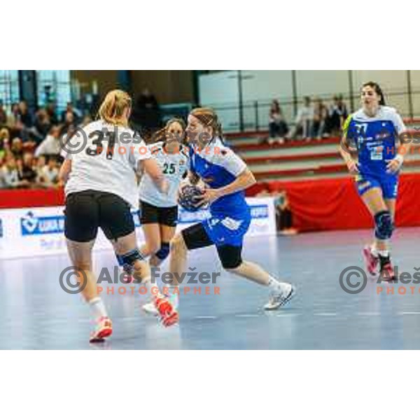 Maja Zrnec of Slovenia during handball match between Slovenia and Switzerland in qualification for EHF Euro Hungary - Croatia 2014 played in Kodeljevo Hall, Ljubljana, Slovenia on March 30, 2014