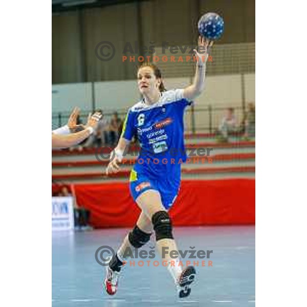 Ana Gros of Slovenia during handball match between Slovenia and Switzerland in qualification for EHF Euro Hungary - Croatia 2014 played in Kodeljevo Hall, Ljubljana, Slovenia on March 30, 2014