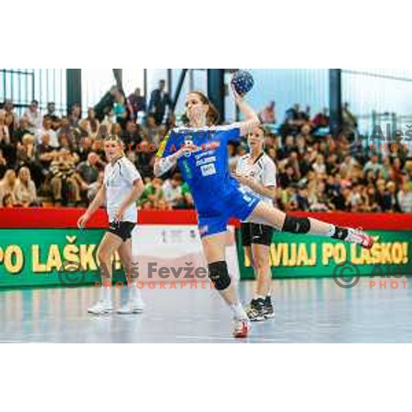 Ana Gros of Slovenia during handball match between Slovenia and Switzerland in qualification for EHF Euro Hungary - Croatia 2014 played in Kodeljevo Hall, Ljubljana, Slovenia on March 30, 2014