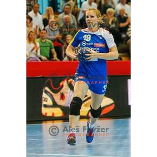 Neli Irman of Slovenia during handball match between Slovenia and Switzerland in qualification for EHF Euro Hungary - Croatia 2014 played in Kodeljevo Hall, Ljubljana, Slovenia on March 30, 2014