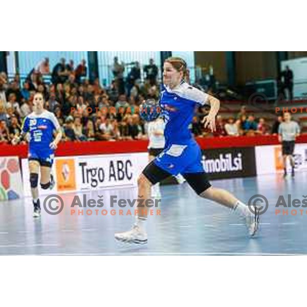 Maja Zrnec of Slovenia during handball match between Slovenia and Switzerland in qualification for EHF Euro Hungary - Croatia 2014 played in Kodeljevo Hall, Ljubljana, Slovenia on March 30, 2014
