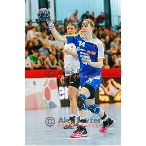 Tamara Mavsar of Slovenia during handball match between Slovenia and Switzerland in qualification for EHF Euro Hungary - Croatia 2014 played in Kodeljevo Hall, Ljubljana, Slovenia on March 30, 2014