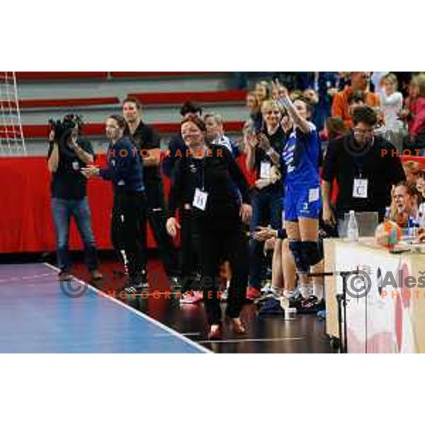 Marta Bon, Headcoach of Slovenia during handball match between Slovenia and Switzerland in qualification for EHF Euro Hungary - Croatia 2014 played in Kodeljevo Hall, Ljubljana, Slovenia on March 30, 2014