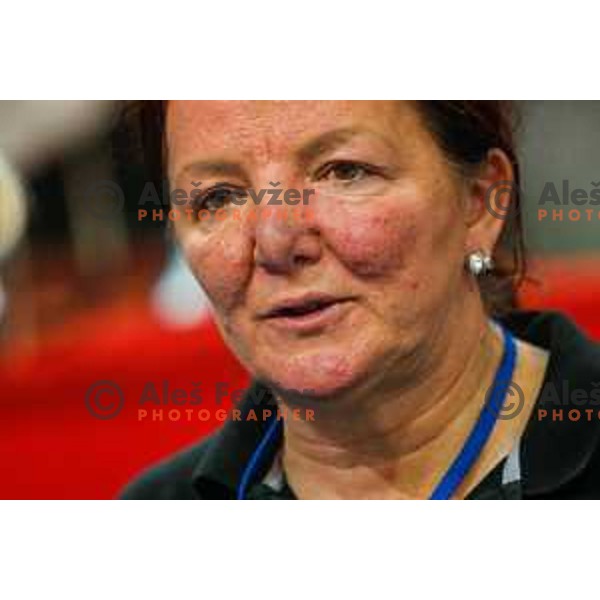 Marta Bon, Headcoach of Slovenia during handball match between Slovenia and Switzerland in qualification for EHF Euro Hungary - Croatia 2014 played in Kodeljevo Hall, Ljubljana, Slovenia on March 30, 2014