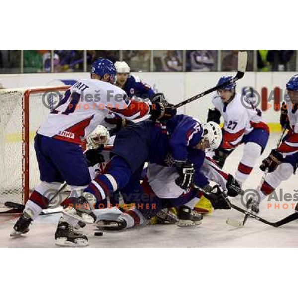 Muric at match Slovenia- Great Britain at World Championship Division 1 group B in Ljubljana.Photo by Ales Fevzer 