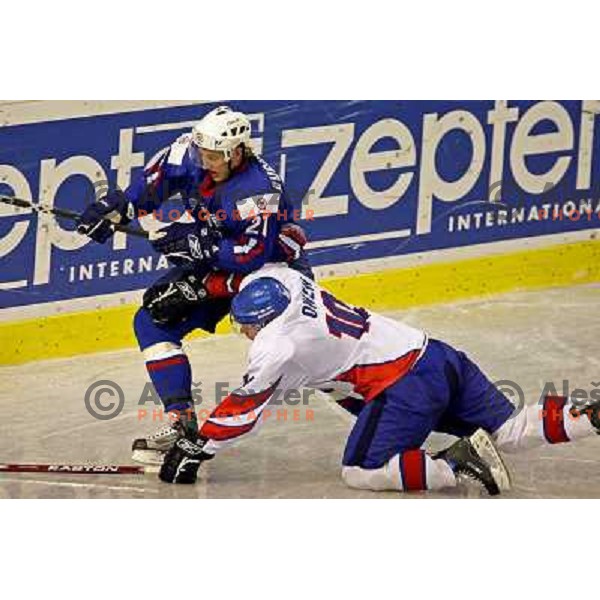 Avgustincic at match Slovenia- Great Britain at World Championship Division 1 group B in Ljubljana.Photo by Ales Fevzer 