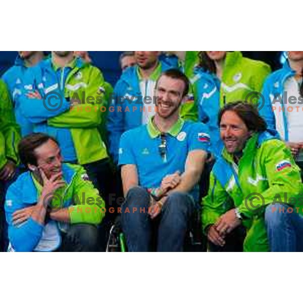 Reception for Slovenian Olympic team in Ljubljana, Slovenia on april 7, 2014