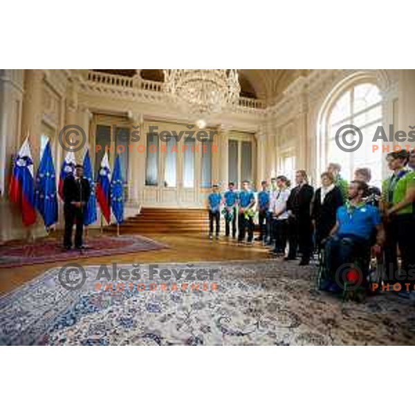 Borut Pahor during reception for Slovenian Olympic team at Borut Pahor, presidente of Republic of Slovenia, Ljubljana on april 7, 2014
