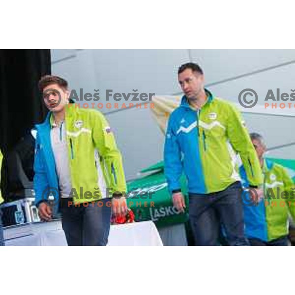 Reception for Slovenian Olympic team in Ljubljana, Slovenia on april 7, 2014