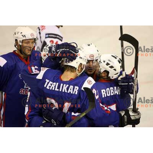 Action at match Slovenia- Japan at World Championship Division 1 group B in Ljubljana.Photo by Ales Fevzer 