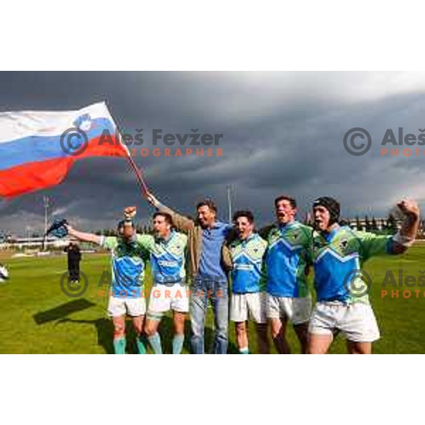 Rugby match between Slovenia and Bulgaria played in Ljubljana, Slovenija on April 12, 2014