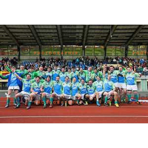 Rugby match between Slovenia and Bulgaria played in Ljubljana, Slovenija on April 12, 2014