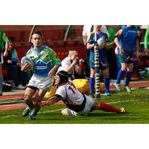 Rugby match between Slovenia and Bulgaria played in Ljubljana, Slovenija on April 12, 2014