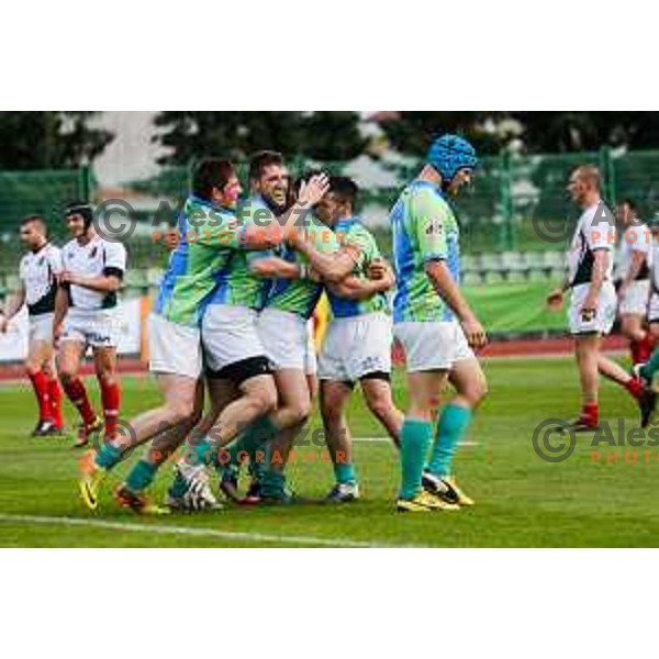 Rugby match between Slovenia and Bulgaria played in Ljubljana, Slovenija on April 12, 2014