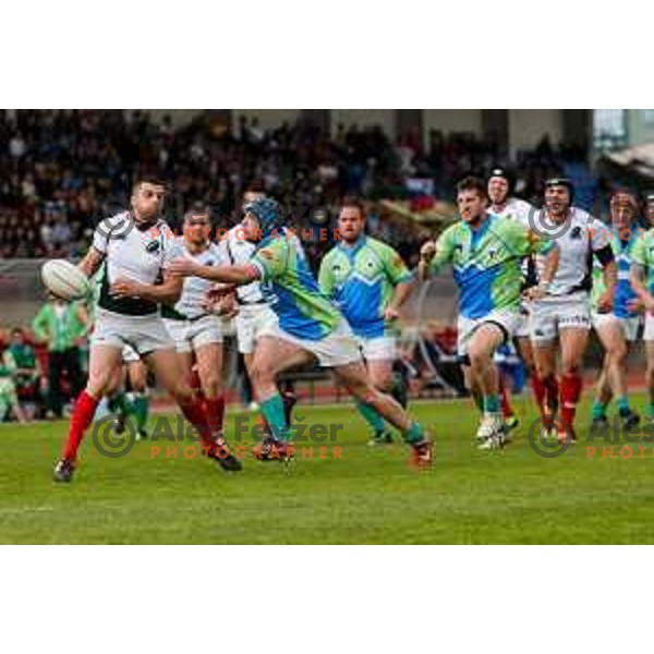 Rugby match between Slovenia and Bulgaria played in Ljubljana, Slovenija on April 12, 2014