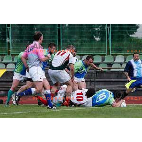 Rugby match between Slovenia and Bulgaria played in Ljubljana, Slovenija on April 12, 2014
