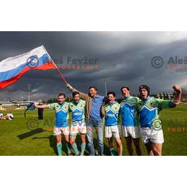 Rugby match between Slovenia and Bulgaria played in Ljubljana, Slovenija on April 12, 2014