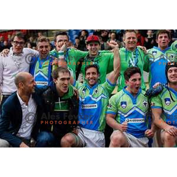 Rugby match between Slovenia and Bulgaria played in Ljubljana, Slovenija on April 12, 2014