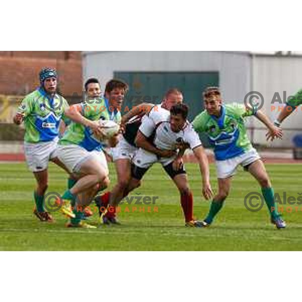 Rugby match between Slovenia and Bulgaria played in Ljubljana, Slovenija on April 12, 2014