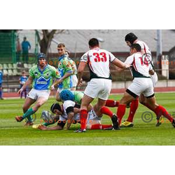 Rugby match between Slovenia and Bulgaria played in Ljubljana, Slovenija on April 12, 2014