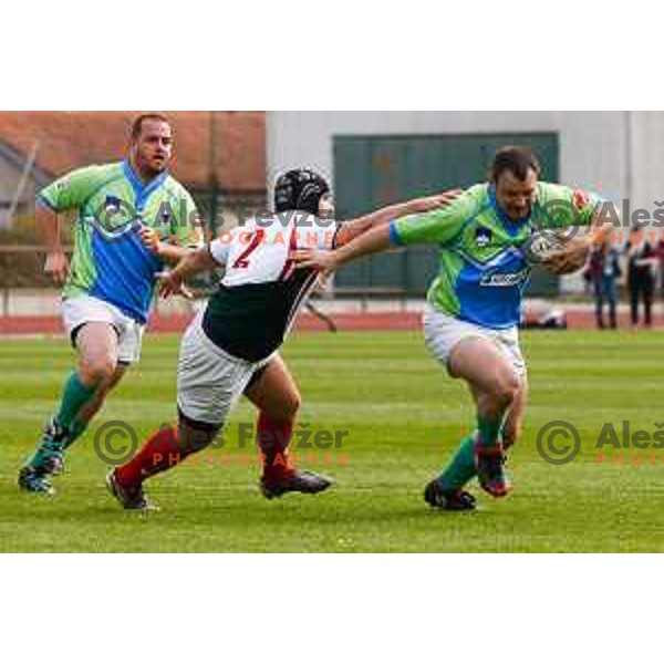 Rugby match between Slovenia and Bulgaria played in Ljubljana, Slovenija on April 12, 2014