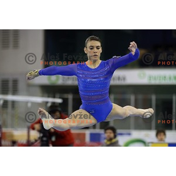 Sasa Golob of Slovenia winner of Floor Exercise during Artistic Gymnastics World Challenge Cup in Hala Tivoli, Ljubljana, Slovenia on April 20, 2014