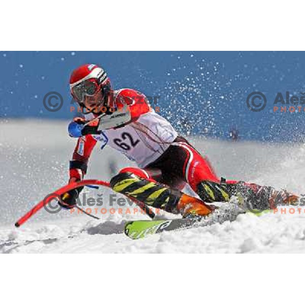 Matija Vrbinc at slalom race for Slovenian National Championship at Krvavec Ski Resort.Photo by Ales Fevzer 