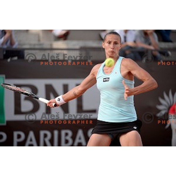 Polona Hercog of Slovenia playing in WTA tour Internazionali BNL Italia Open in Rome on May 10, 2014