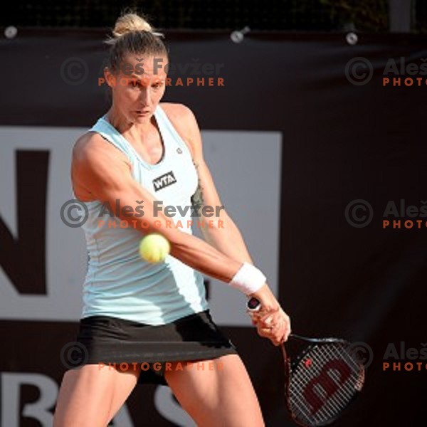 Polona Hercog of Slovenia playing in WTA tour Internazionali BNL Italia Open in Rome on May 10, 2014