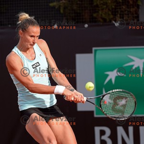 Polona Hercog of Slovenia playing in WTA tour Internazionali BNL Italia Open in Rome on May 10, 2014