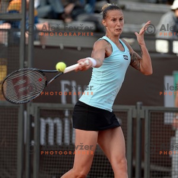 Polona Hercog of Slovenia playing in WTA tour Internazionali BNL Italia Open in Rome on May 10, 2014
