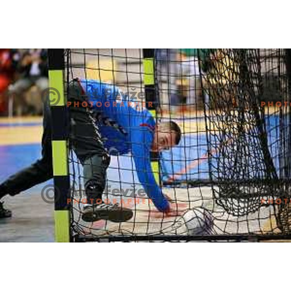 of Celje Pivovarna Lasko in action during 1.NLB leasing league handball match Celje PL- Maribor Branik, played in Arena Zlatorog, Celje, Slovenia on May 16, 2014