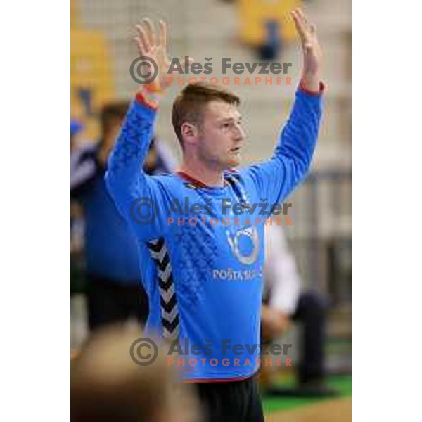 of Celje Pivovarna Lasko in action during 1.NLB leasing league handball match Celje PL- Maribor Branik, played in Arena Zlatorog, Celje, Slovenia on May 16, 2014