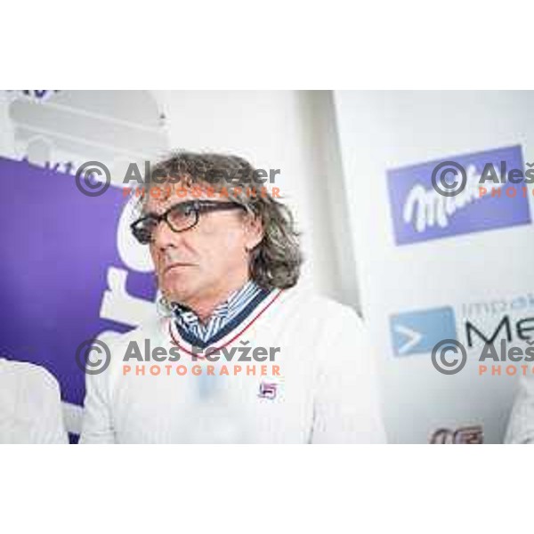 Valerio Ghirardi, coach of Tina Maze at Team to amaze press conference at Avto Jarc on 23.5.2014 in Maribor