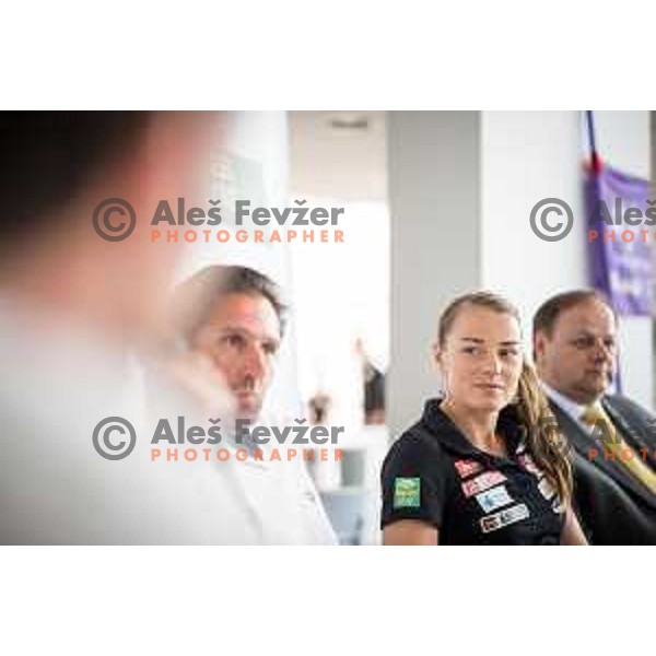 Tina Maze at Team to amaze press conference at Avto Jarc on 23.5.2014 in Maribor