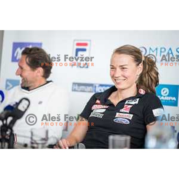 Tina Maze at Team to amaze press conference at Avto Jarc on 23.5.2014 in Maribor