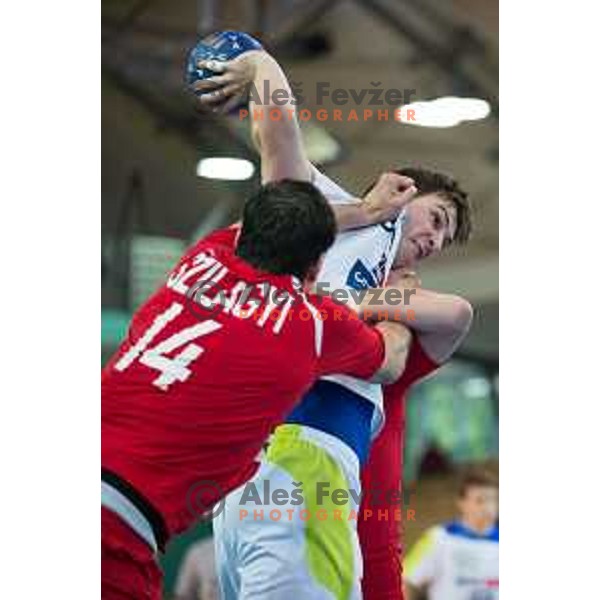 in action during friendly handball match between Slovenia and Austria on June 2, 2014, Maribor